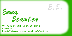 emma stamler business card